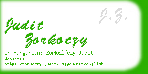 judit zorkoczy business card